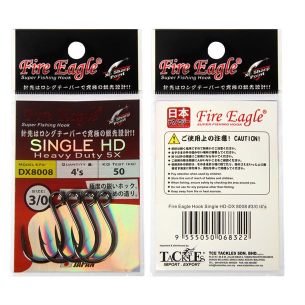 MATA KAIL SINGLE HOOK HEAVY DUTY FIRE EAGLE DX 8008