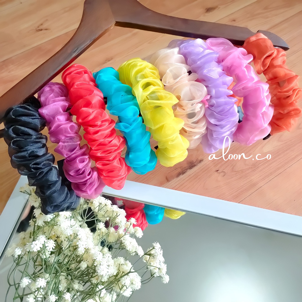 Bando Korea - Bando Schruncie Organza Headband Korea – Bandana Aksesoris Rambut