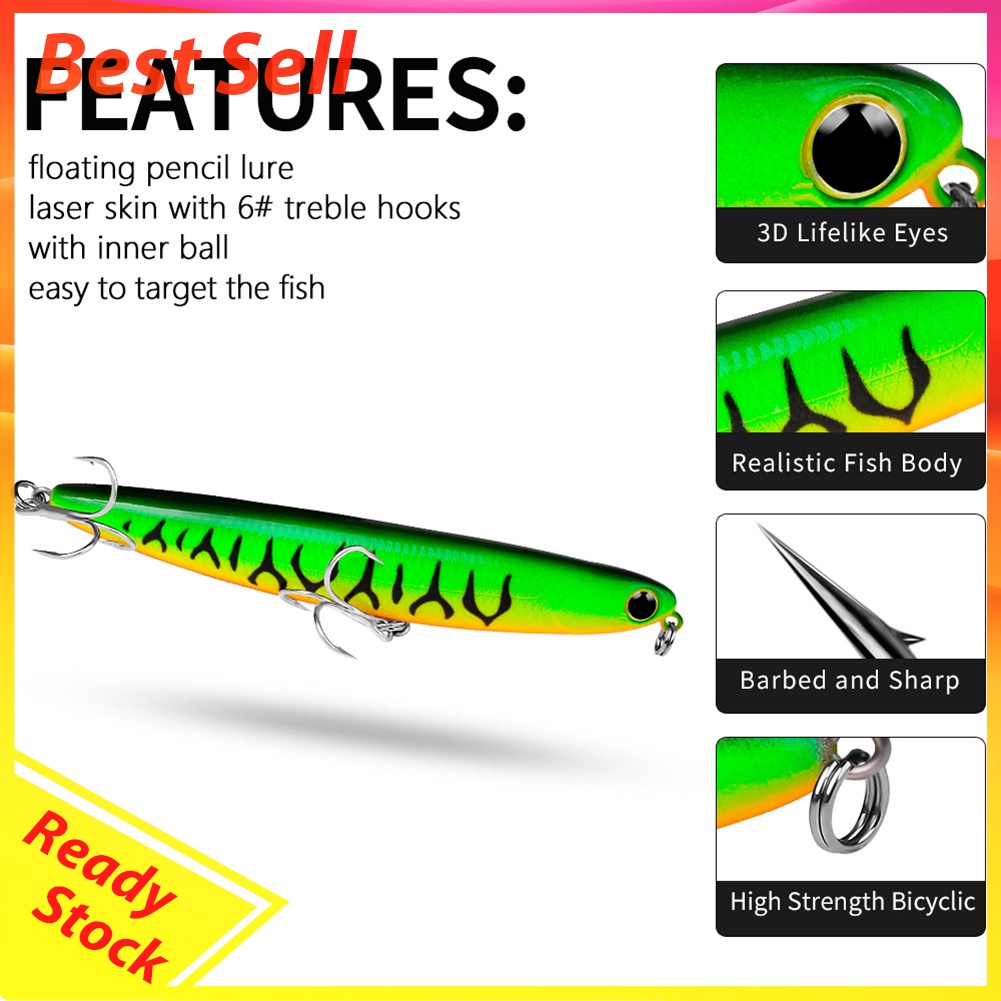 Fishing Lures 11cm/13g Freshwater Floating Sea Bass Artificial Hard Bait