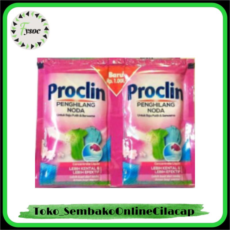 PROCLIN PINK ( ISI 1 BARIS ATAU 2 SACHET) PEMUTIH PAKAIAN BERWARNA