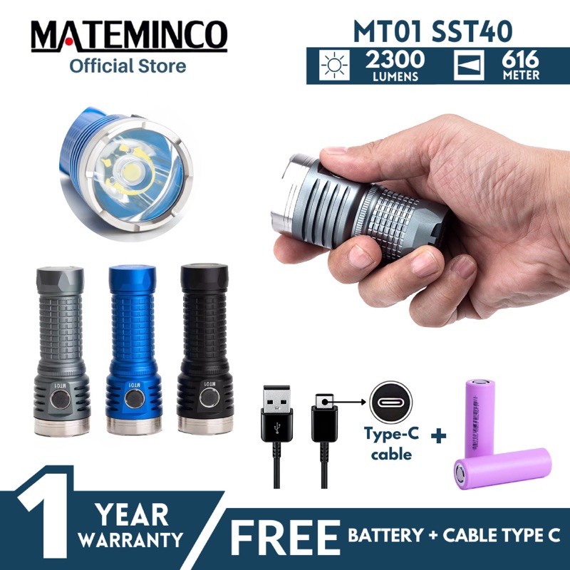 Mateminco MT01 SST40 2300 Lumens 616 Meter