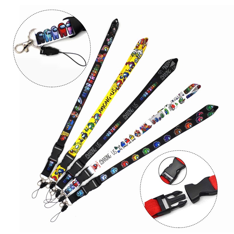 Among-Us Strap Lanyard Leher Holder Kartu Id / Kamera / Handphone Anti Hilang