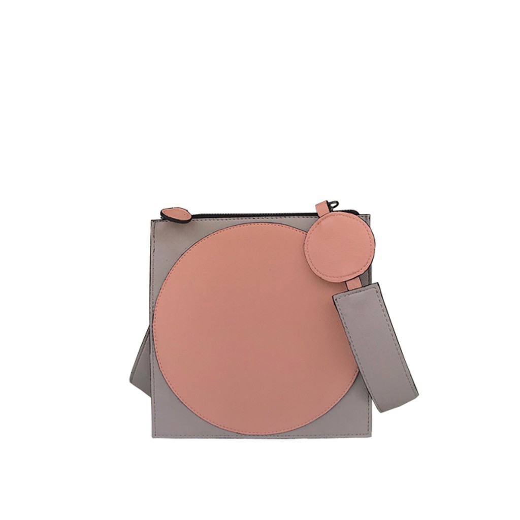 Tas Wanita Tas Unik Tas Handmade Tas Simple - Gemma Circle Grey Peach
