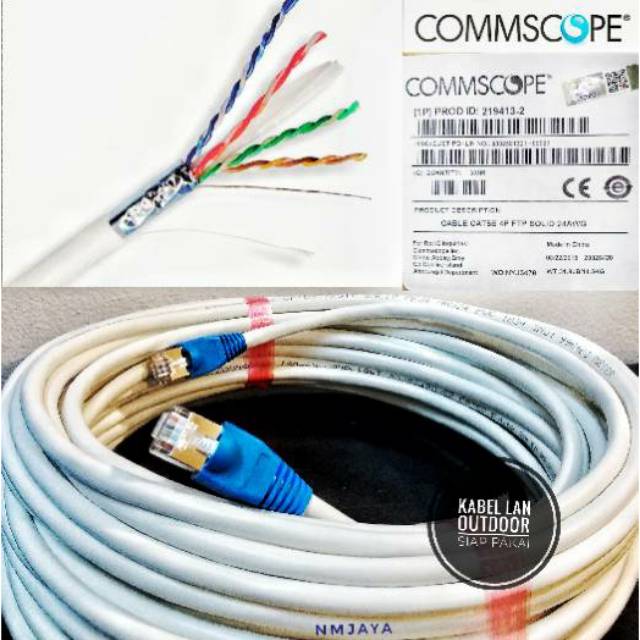 Kabel LAN FTP CAT5E F/UTP AMP COMMSCOPE Original Siap Pakai