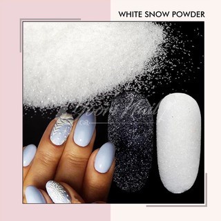 white snow powder glitter nail art sugar powder nail gliter hiasan kuku