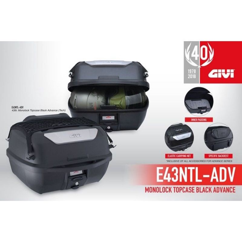 BOX GIVI E43 ADV (ADVENTURE) Box Givi e43 adv adventure Box motor Givi E43 NTL