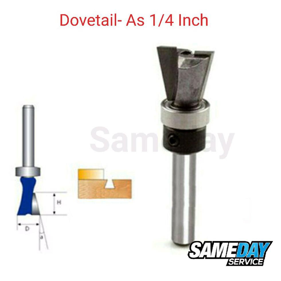 TERLARIS  Mata Profil Dovetail Router Bit Slot Woodworking Joint TERBARU