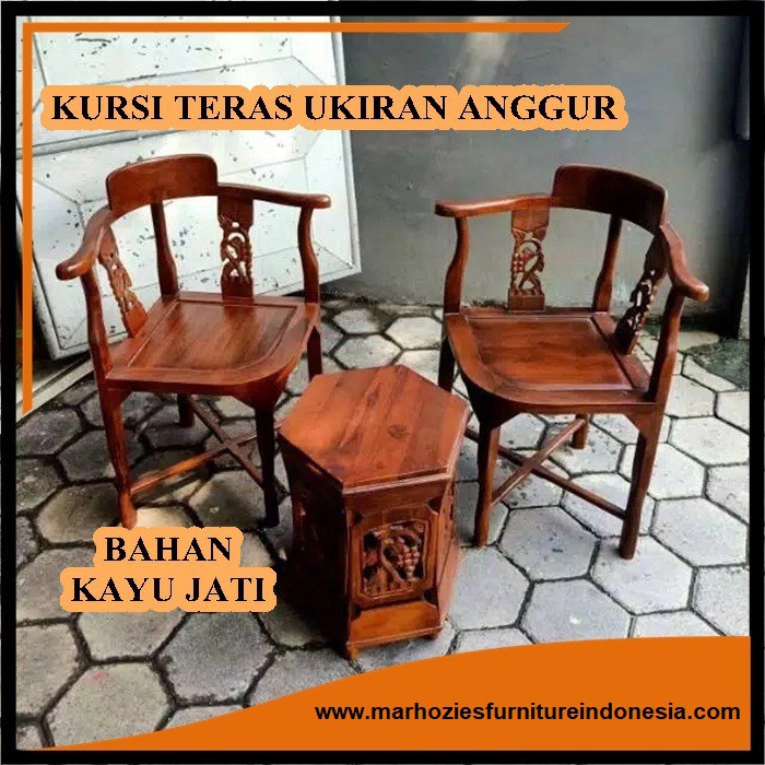 Kursi Meja Teras Kayu Jati Jepara Set Kursi Teras Anggur Produk Furniture Jepara