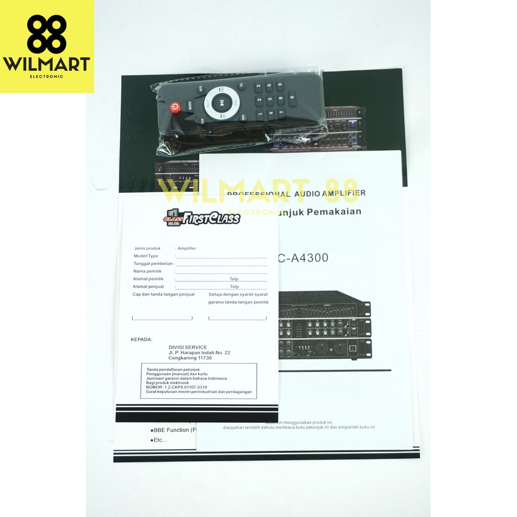 Power Amplifier FCA 4300 First Class | Power 500 watt | Ampli 6 Channel | SD Card / USB / Bluetooth