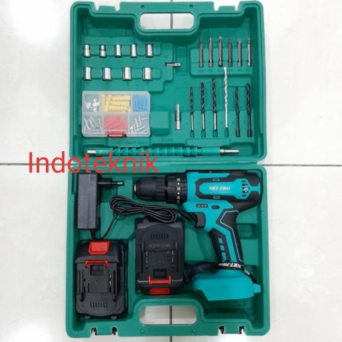 MESIN BOR CORDLESS TEMBOK 20V NRT PRO DC 340 SET (NEW) Termurah
