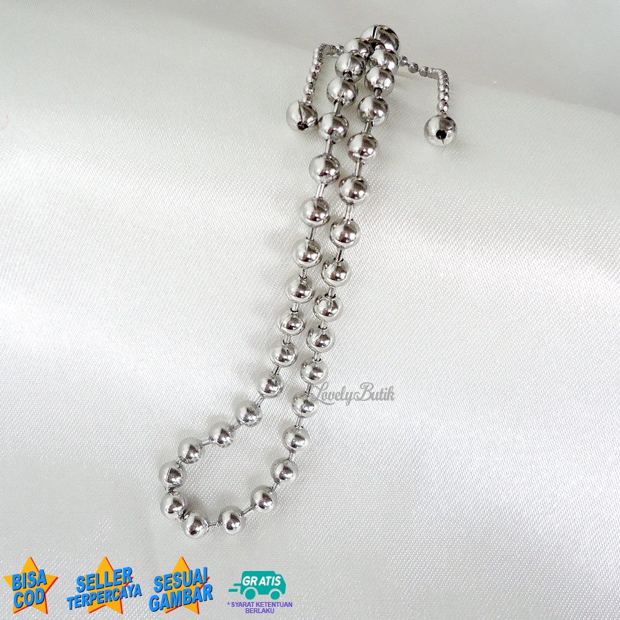 Lovelybutik Gelang Serut Stainless Anti Karat dan Luntur Vir4 Gelang Tangan Baja Putih Wanita Remaja Kekinian Model Serut Terbaru