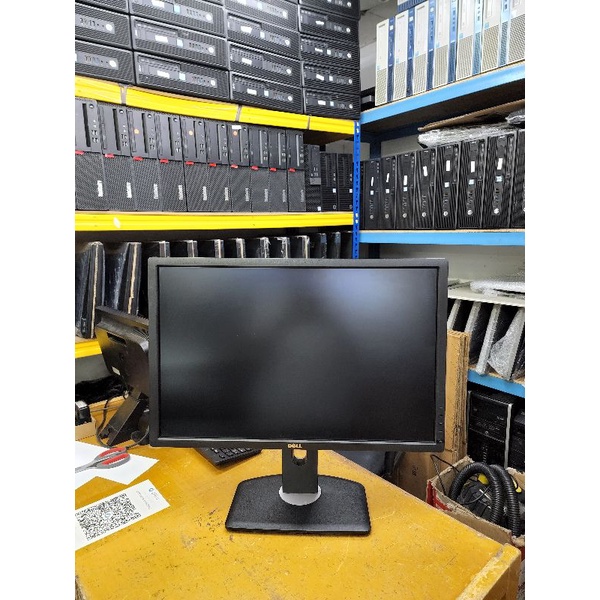 monitor led dell 24 inch wide resolusi full hd 1920x1200 kaki naik turun bisa vertikal