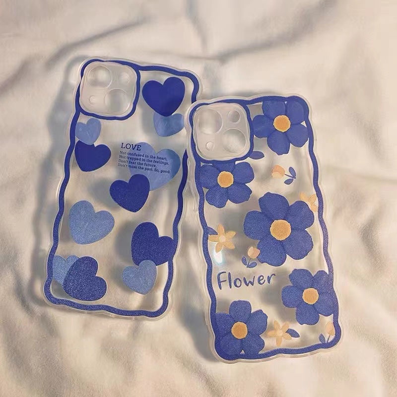 Soft Case Silikon TPU Transparan Motif Bunga Untuk IPhone 13 12 Mini 11 10 Pro XS Max X XR 8 7 6 6S Plus SE 2020