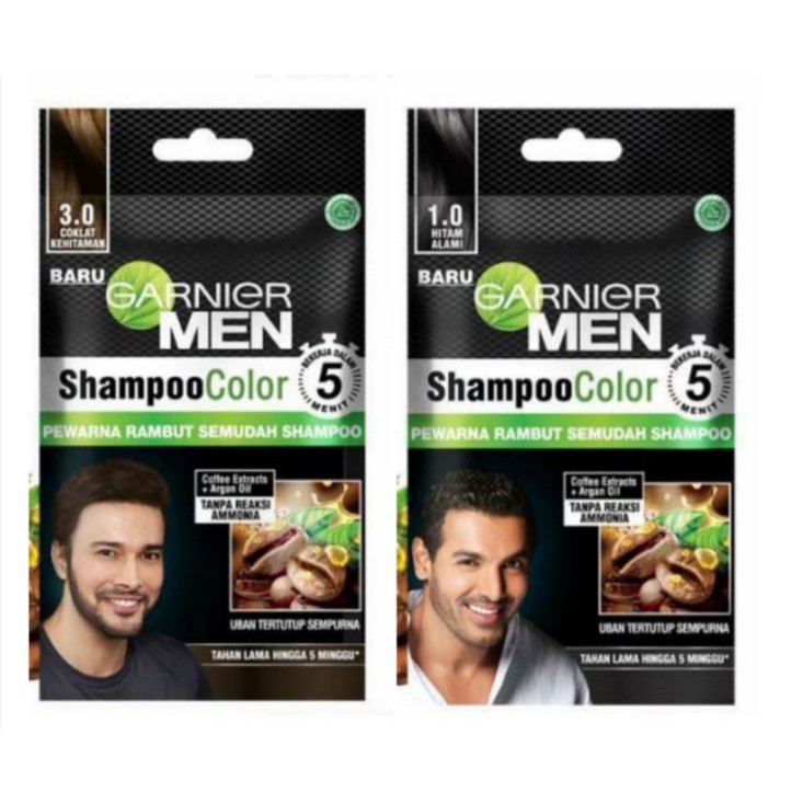 [BPOM] Garnier Men Shampoo Color Hair 100% Original Shampo Sampo Cat Rambut SEMIR WARNA SASET SACHET