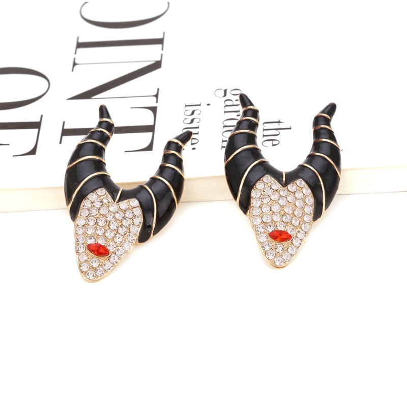 Anting Stud Desain Kepala Penyihir Untuk Perhiasan Pesta Halloween