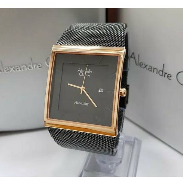 JAM TANGAN PRIA ALEXANDRE CHRISTIE AC 8333 ROSEGOLD BLACK ORIGINAL GARANSI RESMI