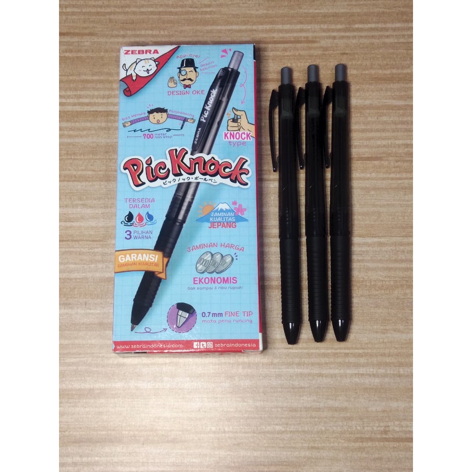 

ZEBRA PIC KNOCK 0,7 HITAM DAN BIRU