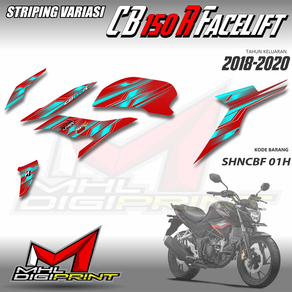 STRIPING VARIASI NEW CB 150R FACELIFT - STIKER NEW CB 150R - SHNCBF 01