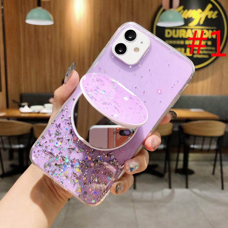 FTD Round Mirror Case Xiaomi Redmi 8 Note 7 8 Pro 9 Glitter Casing SAMSUNG A11 A20S A50 A30S A50S A51