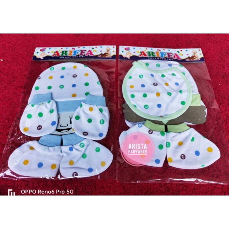 SET 4IN1, ARIFA BABY, MOTIF POLKADOT