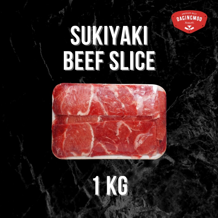 Beef Sukiyaki Slice 1kg GROSIR / Daging Sapi Sukiyaki Slice Kiloan 1kg