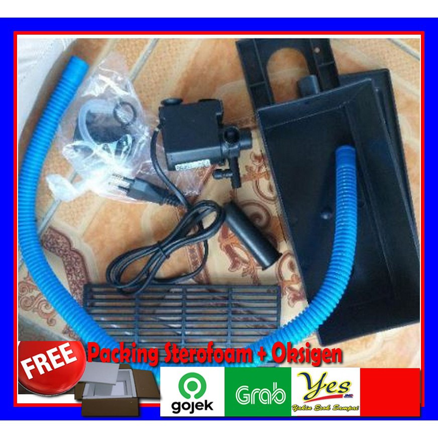 Paket FullSet Mesin Box Filter Penyaring Aquarium Top untuk ukuran 25-60cm murah untuk aquascape