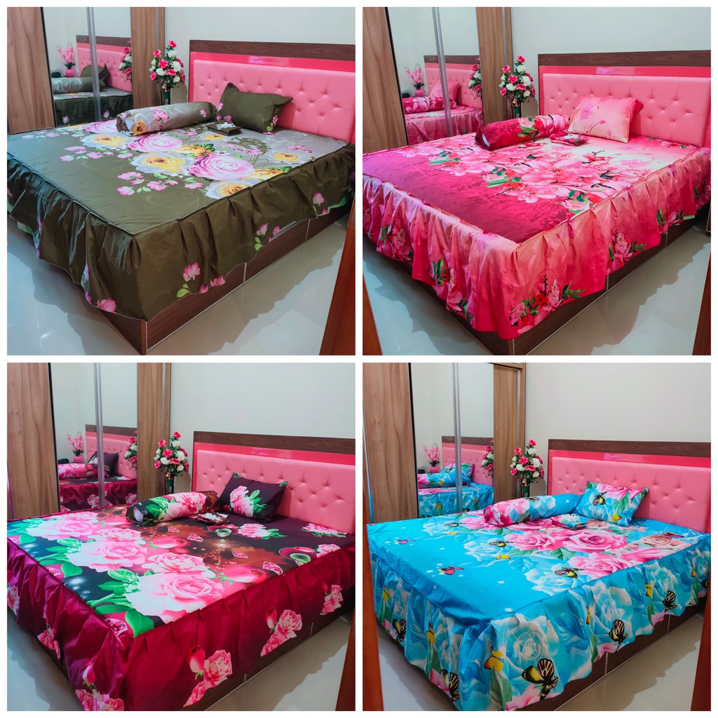 SPREI RUMBAI UK 180 X 200 &amp; sprei rumbai UK 160 x 200 free 2 sarban 2 sargul