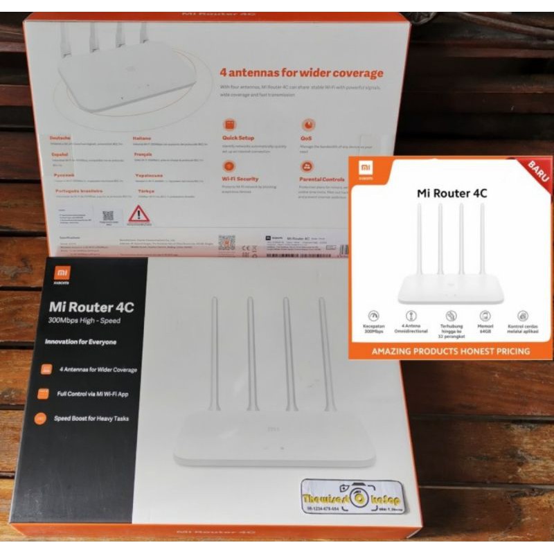 Jual Mi Router 4C Ruter Xiaomi WIFI Wireless 300Mbps 64MB 4 Antennas