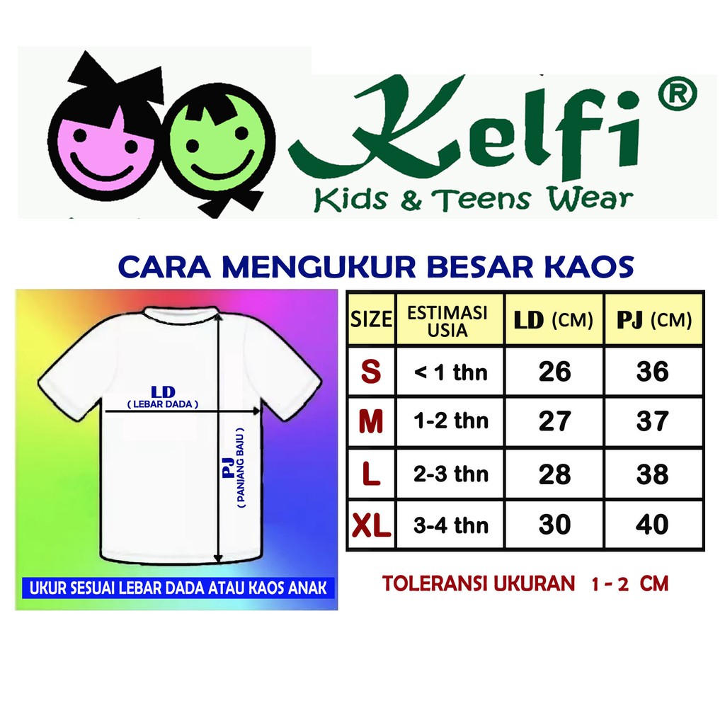 KELFI RUFFLE TEE - BAJU KAOS ANAK PEREMPUAN 10 WARNA