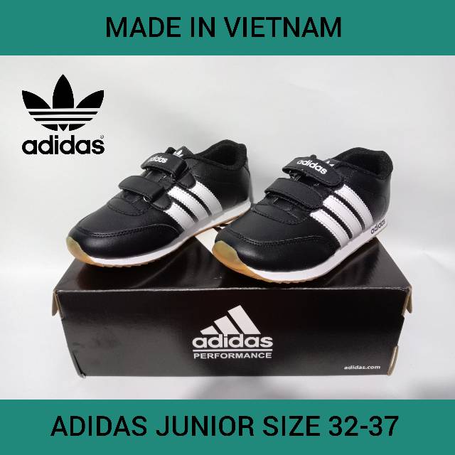 SEPATU ANAK SEKOLAH ADIDAS HITAM / SEPATU SNEAKERS ANAK COWOK CEWEK UNISEX SIZE 32-38 / SEPATU SEKOLAH PAUD TK SD JUNIOR KIDS PROMO ADIDAS ANAK USIA 5 - 11 TAHUN