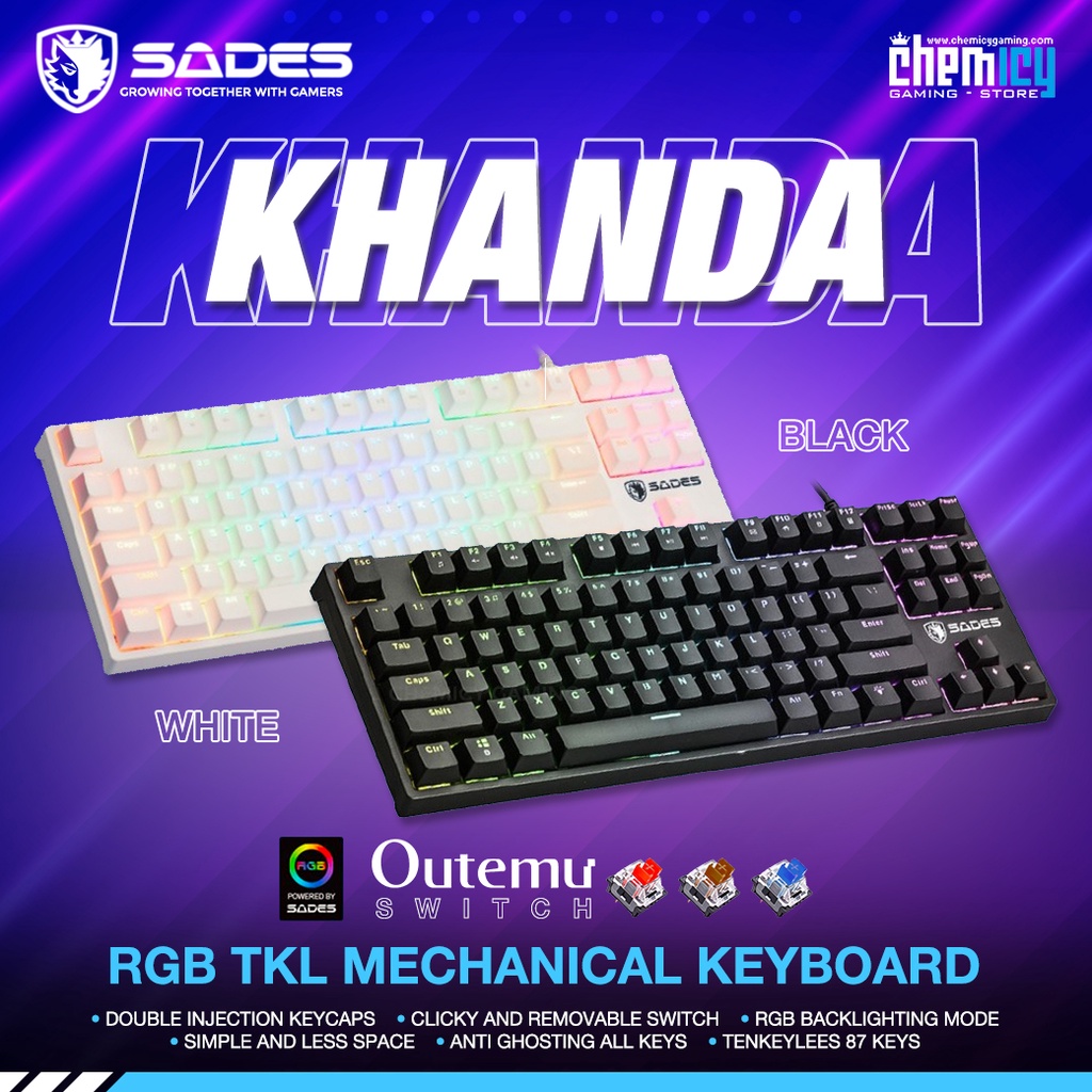 Sades Khanda RGB TKL Mechanical Gaming Keyboard