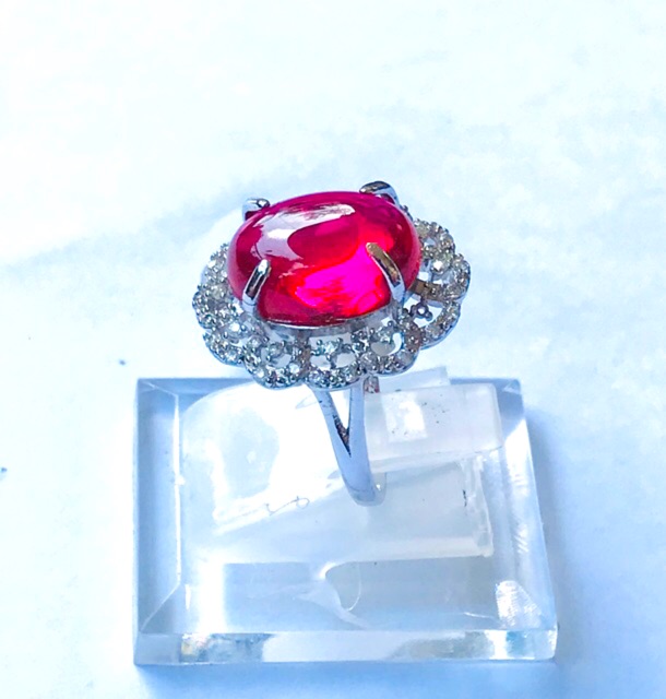 Cincin wanita //cincin batu ruby siam natural//perhiasan wanita //cincin