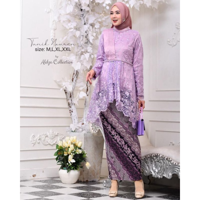 One Set Kebaya Lesti Stelan Wanita Terlaris Kebaya Best Seller Baju Wanita Kekinian Aurora selendang