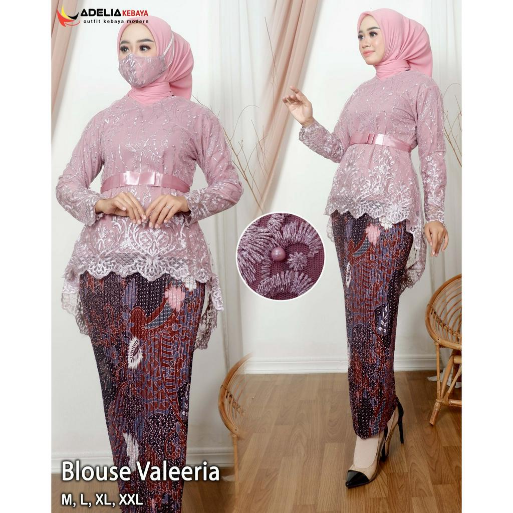 Tunik kebaya blouse aurora pita | Kebaya modern | Kebaya brukat | Baju outfit kondangan pernikahan wisuda modis dan cantik