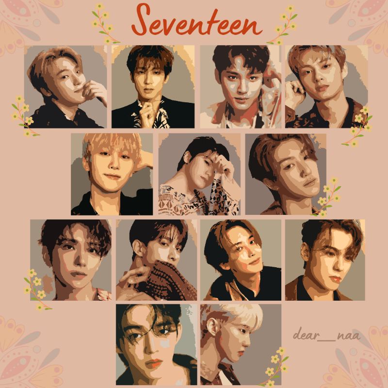 

Paint By Number [Seventeen] | Painting Kit Kanvas | Kit lukis + freebies