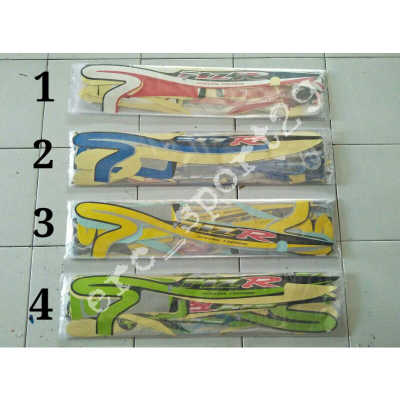 stiker fiz r caltex striping motor yamaha fiz r caltex 2000 merah biru kuning terbaik terlaris