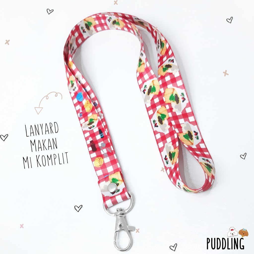 

Puddling Lanyard Case & Pods Two Side Mie Komplit | Name Tag | Tali ID Card | Aksesoris Kantor