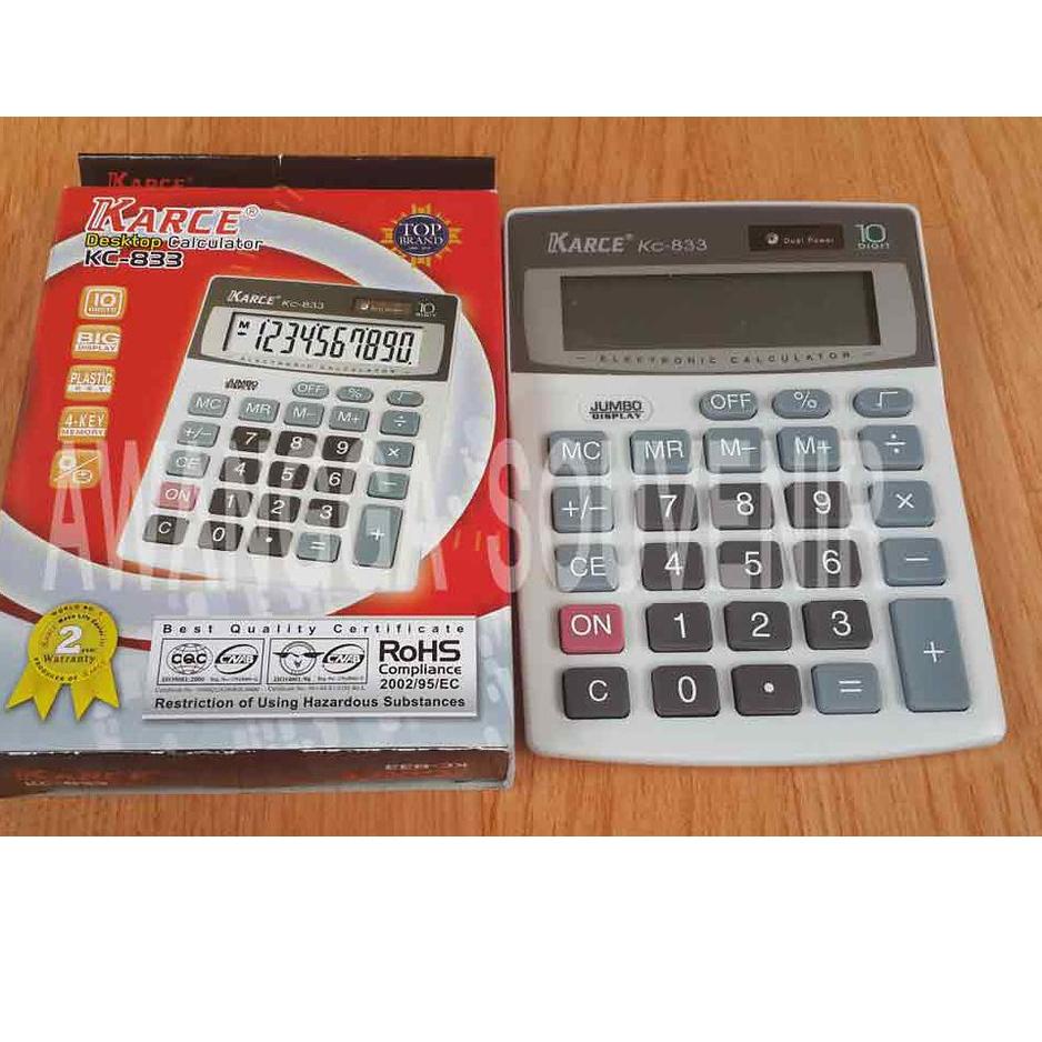 

Best - KALKULATOR MEJA KANTOR D 833 IMPORT - CALCULATOR KARCE D-833 MURAH ORI 10 DIGIT .,