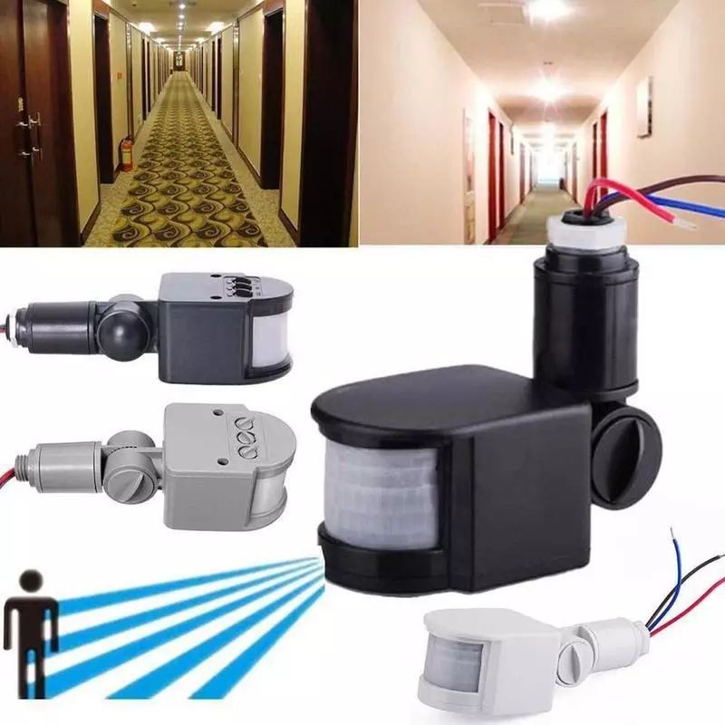 Sensor Gerak Pir Motion 220V Infrared Detector 180 Derajat