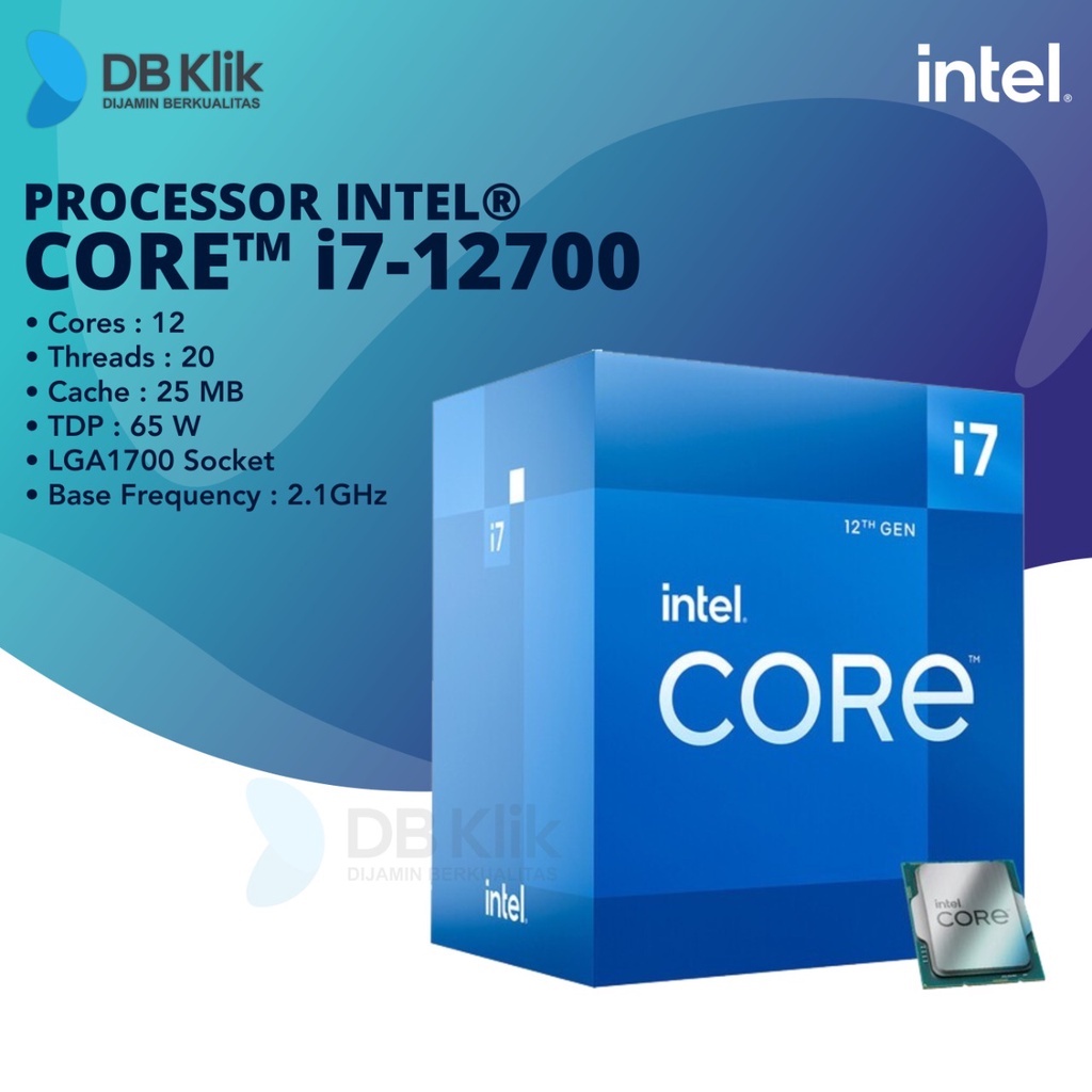Processor INTEL Core i7-12700 Box 2.1GHz LGA1700 - Intel I7 12700 Box
