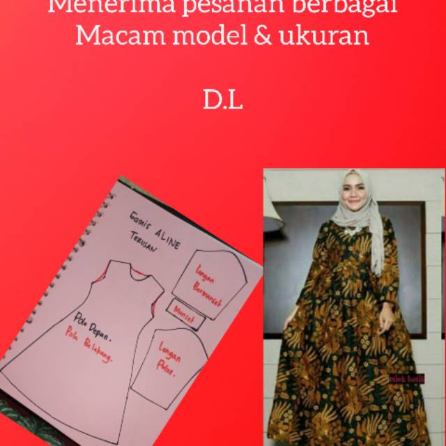 POLA INSTAN GAMIS A LINE TERUSAN