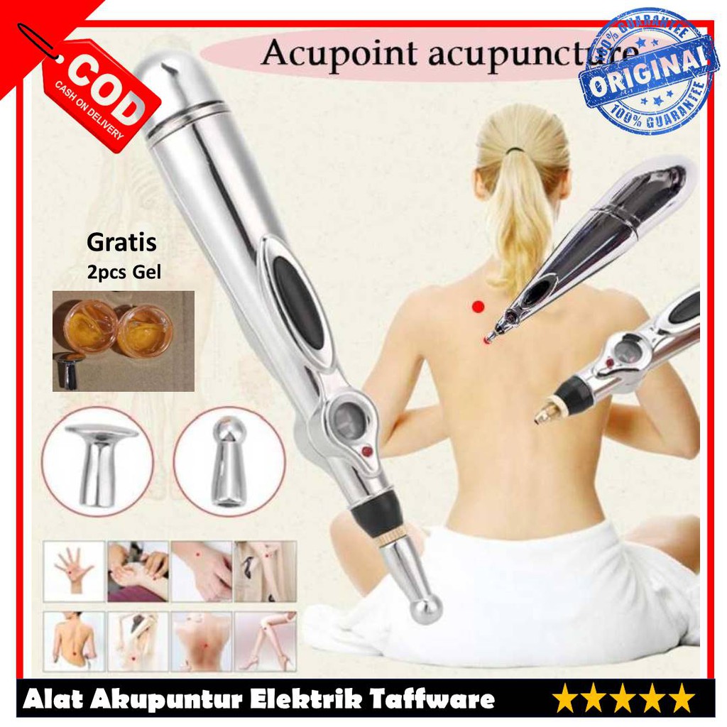 Alat Akupuntur Pijat Refleksi Wajah Pena Elektrik Magnet Therapy Taffware