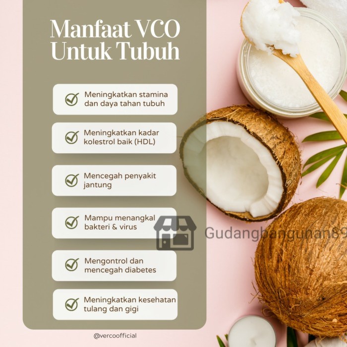 Extra Virgin Coconut Oil 250ML/VERCO VCO/Minyak Kelapa Murni 100%