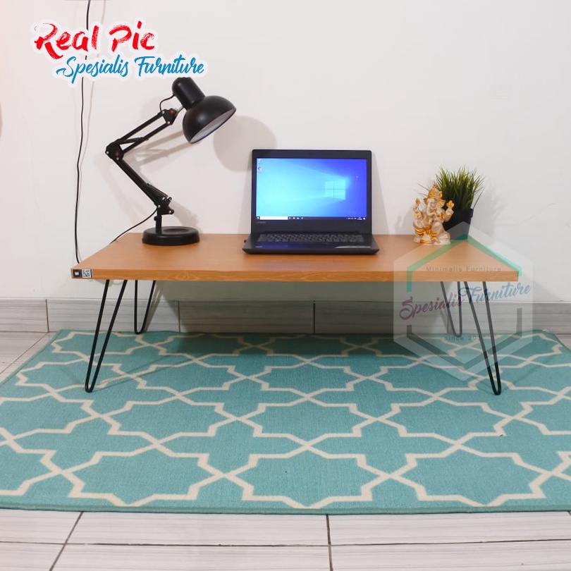 Meja Kantor Kerja Komputer Laptop Meja Belajar Lesehan/Meja Gaming Lesehan Minimalis 80x40 - 120x60