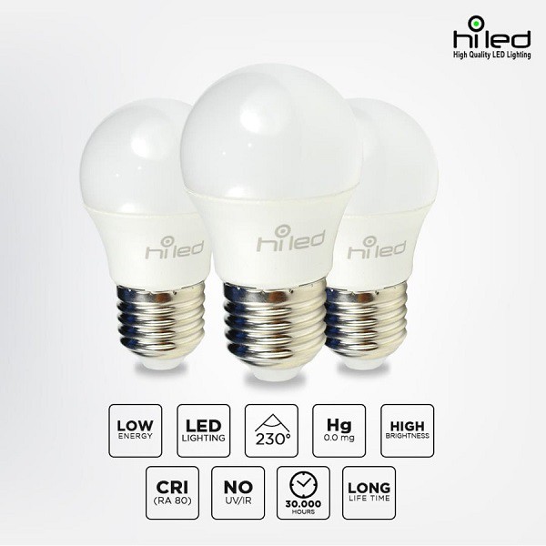 Lampu Bohlam LED Putih , Kuning , Natural 3 Watt / Hemat Listrik / A3