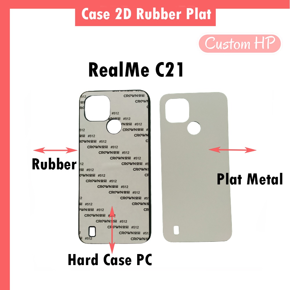 Casing Polos 2D Softcase TPU Rubber Plat Sublim Foto Custom Case Casing RealMe C21