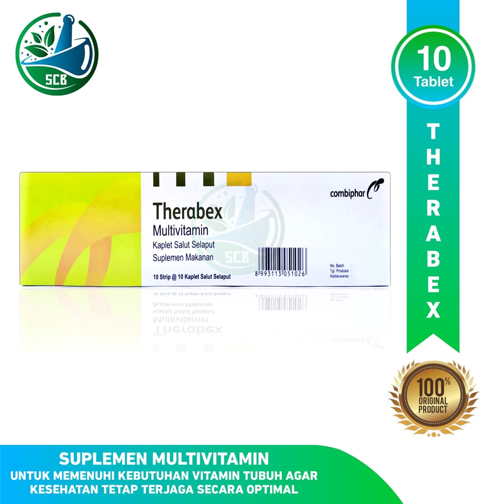 Therabex Multivitamin Strip 10 Tab - Memenuhi Kebutuhan Vitamin Tubuh