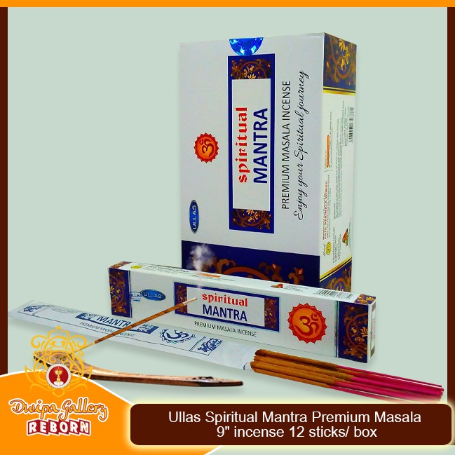 Ullas Spiritual Mantra Premium Masala 9&quot; incense 12 sticks/ box