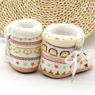 BOBORA Sepatu  Boots  Bayi Perempuan dengan Sol Lembut Bahan 