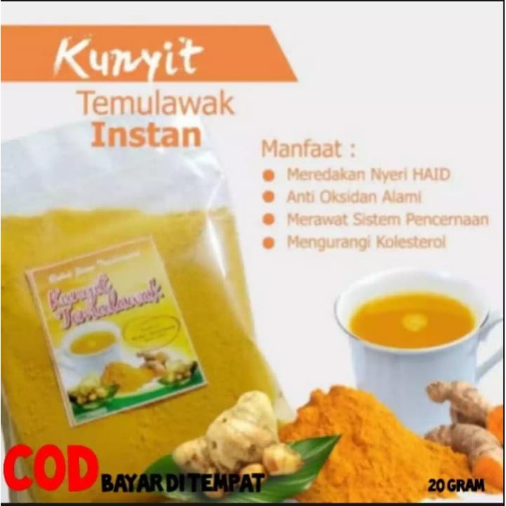 

kunyit instan manis obat herbal alami atasi sakit perut magh nyeri haid